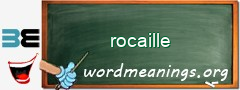 WordMeaning blackboard for rocaille
